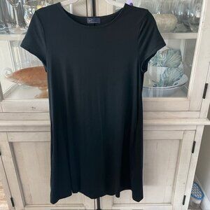 GAP T-SHIRT DRESS BLACK SIZE SMALL PREOWNED